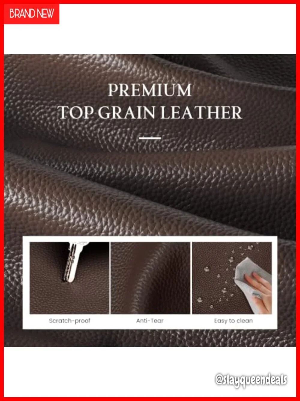Genuine Leather Convertible Tote Hobo Bag Slouchy Shoulder Purse